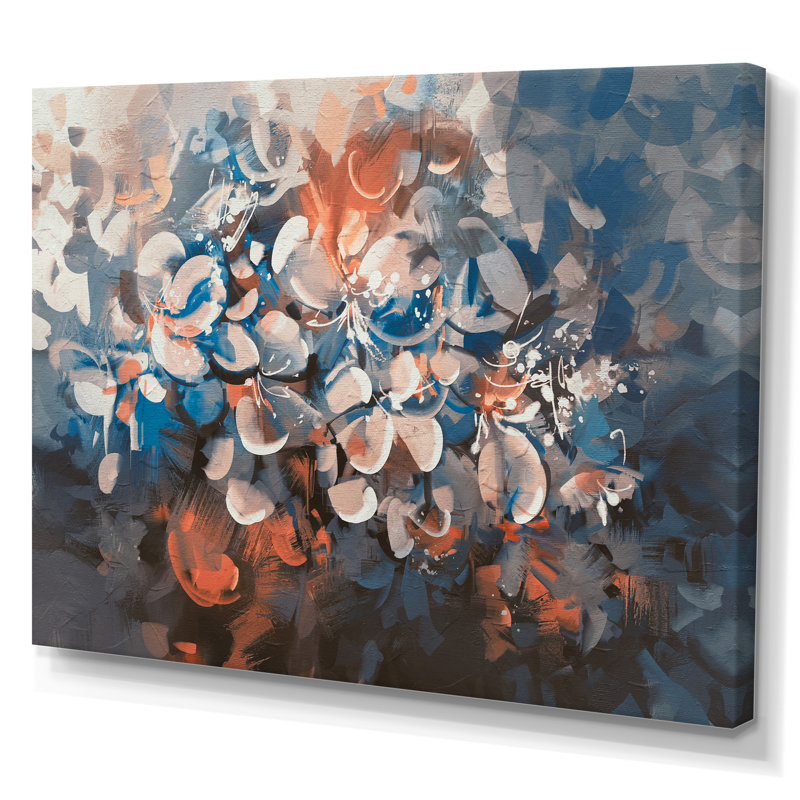 «Abstract Blooming Grunge Bouquet», reproduction sur toile, H 8 po x l 12 po x P 1 po, Toile tendue