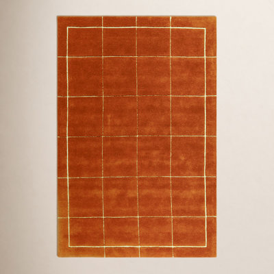 Mallory Hand-Tufted Rust Geometric Rug