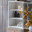 Walnut + White Manufactured Wood Display Cases