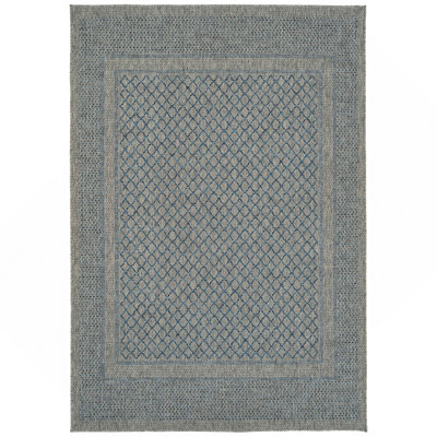 Tapis de couloir 2 pi x 6 pi moderne, transitionnel, géométrique, du Sud-Ouest, texturé
