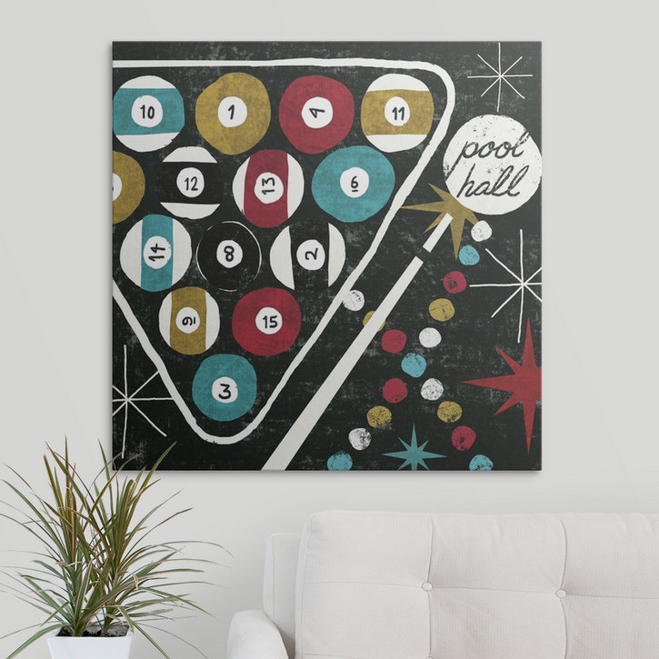 «Brodin Vegas Pool Hall» par Michael Mullan, impression, H 30 po x l 30 po x P 1,5 po, Toile