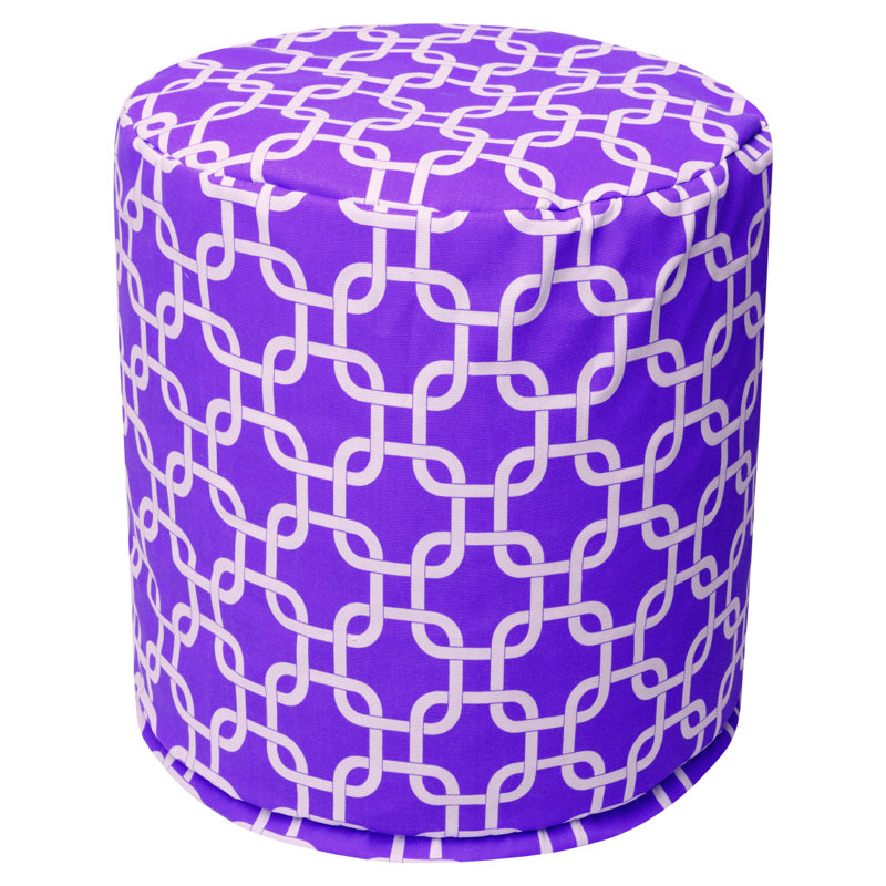 Roysum Upholstered Pouf, Purple