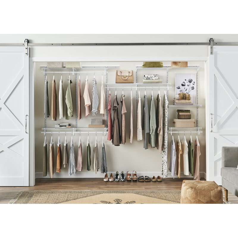 ShelfTrack 84" W - 120" W Closet System Starter Kit