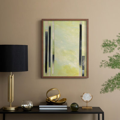 Neutral Assemblage II Framed Print - Solid Wood