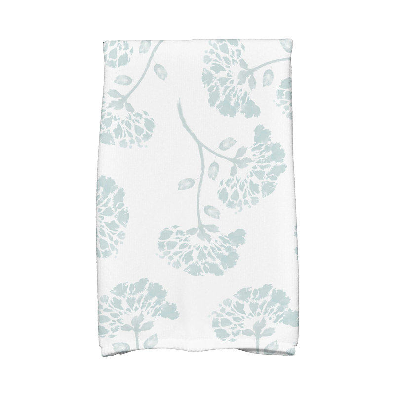 Floral Tea Towel Kitchen Towel, Blue