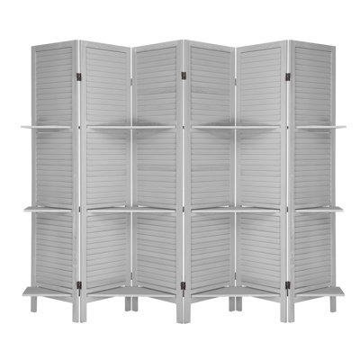Double-Side Room Divider with Shelves for Room Separation