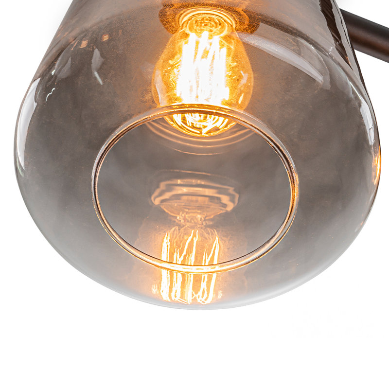 3-light Gradient Glass Dimmable Kitchen Island Pendant