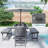 5-Piece HDPE Outdoor Dining Set with Rectangular Table & Bench-940503552