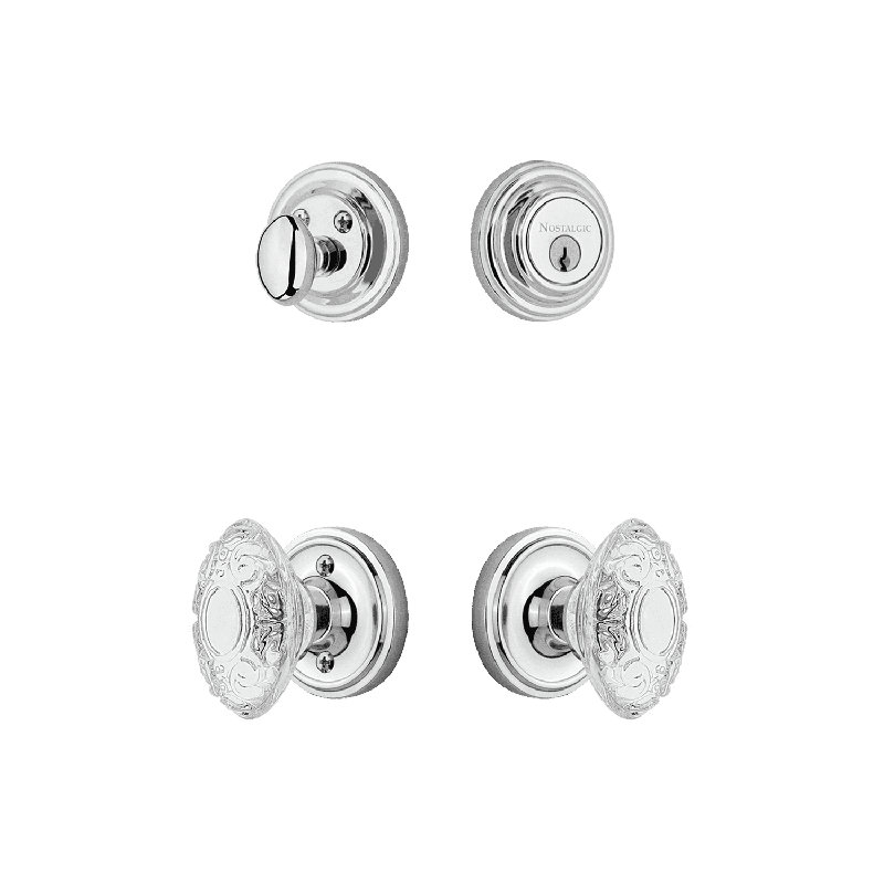 Ensemble de rosette d'entrée classique Nostalgic Warehouse, Chrome brillant, 2.75