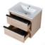 Meuble-lavabo 24 po avec 2 tiroirs à fermeture douce, lavabo en céramique