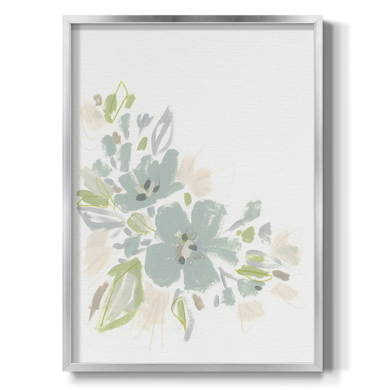 River Rocks Contour II, reproduction encadrée, Pas de tapis, Toile avec cadre argenté