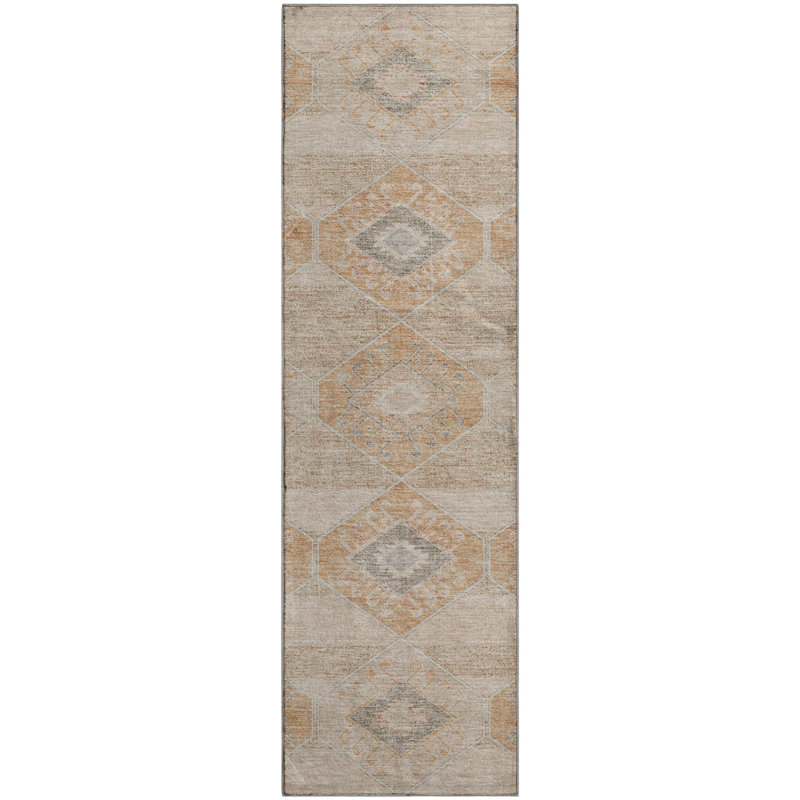 Premium Machine Washable Xamiera AMF1857 Aztec Rug, Runner 2'3" x 7'6"