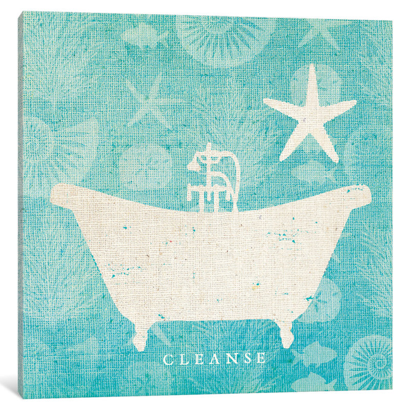 « iv », reproduction d’impression sur toile tendue Pacific Bath, H 37 po x l 37 po x P 1,5 po, Toile tendue, Pas de tapis
