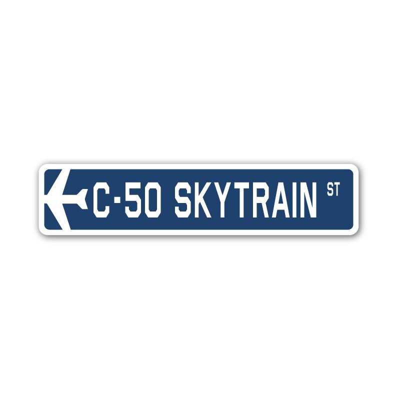 Plaque de rue militaire Bexhill C-50 Skytrain Air Force, H 7 po x l 30 po x P 1 po