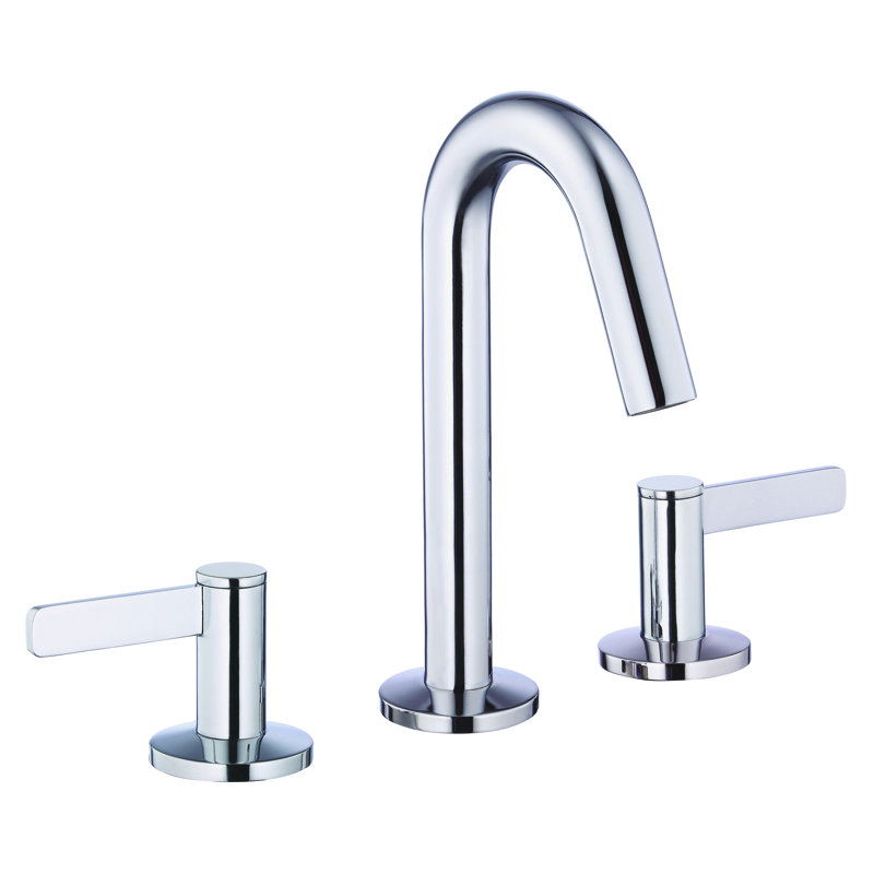 Robinet de salle de bain à large entraxe avec drain Amalfi, Chrome