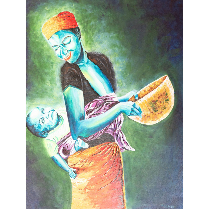 Amour de la mère | Acrylique sur toile | Par Bharati Darshan Bhat