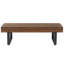 Banc en bois avec pieds en métal-131379888