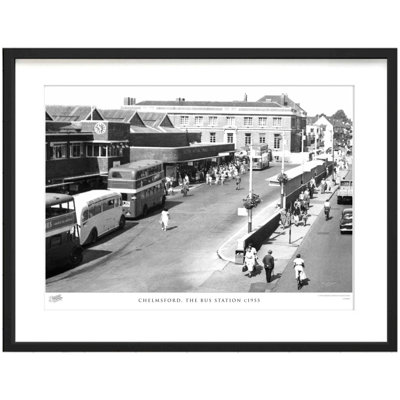 Chelmsford, The Bus Station C1955 by Francis Frith - Single Picture Frame Print