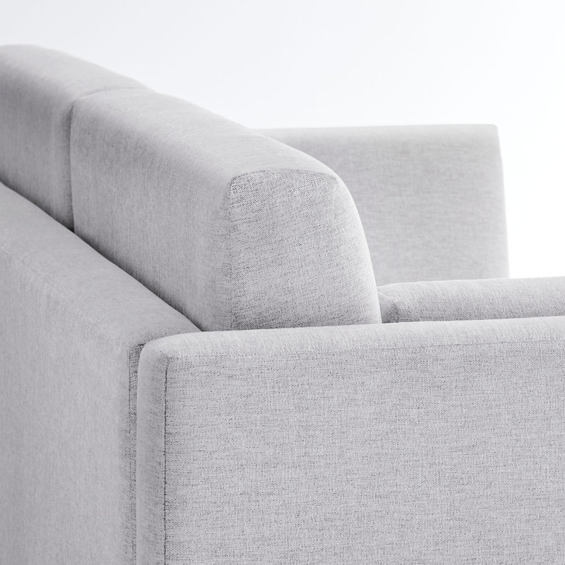 Linden Upholstered Heathered Chenille Sofa, Newsprint