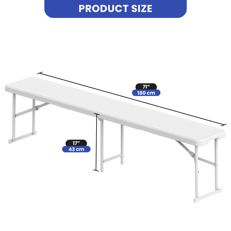 Patio Picnic Dining Table Outdoor Garden Furniture with 2 Bench for 4-6 Person