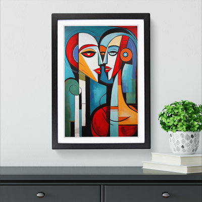 XYZ-FRM-V1223-4377 Lovers Constructivism No.2 - Single Picture Frame Print on Wood