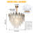 23.6" 9-light K9 Crystal Gold Dimmable Tiered Chandelier