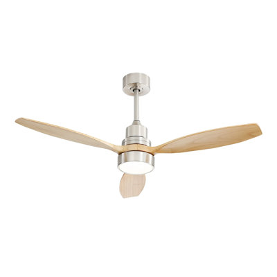 Low Profile 52 Inch Integrated LED Ceiling Fan With Light Kit And Remote Control For Living Room
