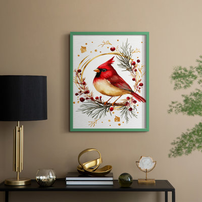 «Christmas Holiday Art CML XXXVII», reproduction d'art encadrée - bois massif