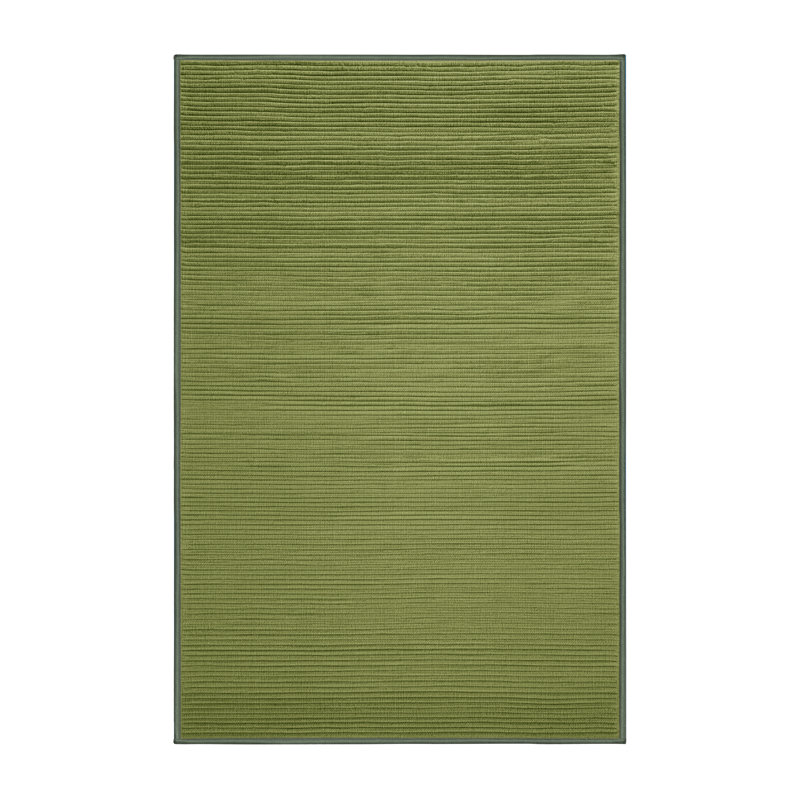 Tapis vert uni lavable à la machine