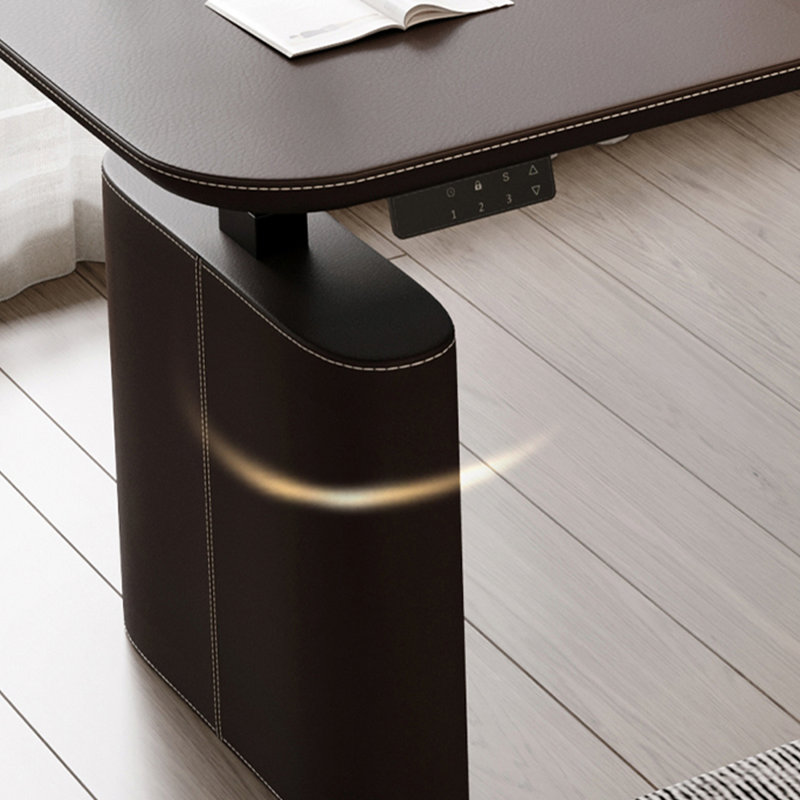 Rectangular Hight adjustable desk, Coffee, 51.18" H x 78.74" W x 31.5" D