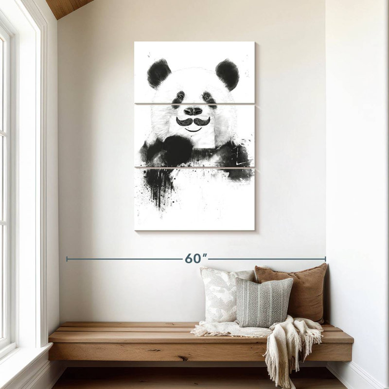 Funny Panda, 45" H x 28" W