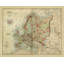 Art sur toile tendue avec galerie Williston Forge Johnson, carte antique de l'Europe