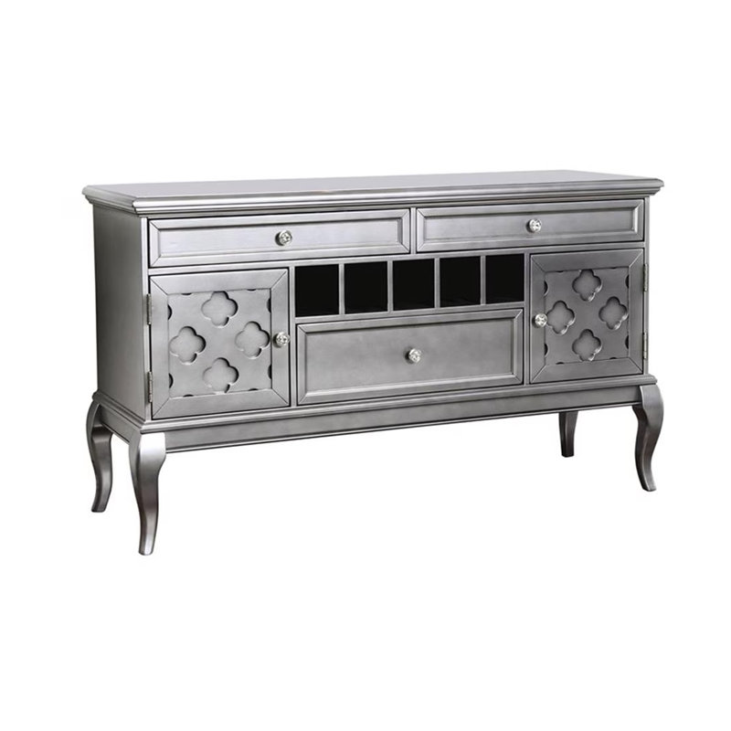 60.4"W Transitional Server, Gray