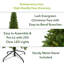 Arbre de Noël élancé vert pin artificiel avec lumières DEL-1334096153