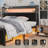 Bed Frame with Smart RGB LED and Side Sensor Lights, Large Drawers, Headboard with Charging Station-101093326