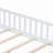 Full Size Floor Platform Bed With Fence And Door For Kids-514382236
