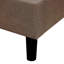 Lit plateforme contemporain tapissier double, tête de lit capitonnée, brun