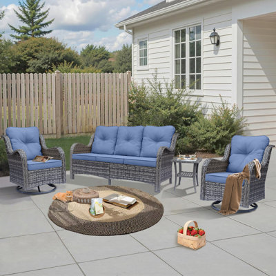 Shariden 5 - Person Outdoor Seating Group with Cushions