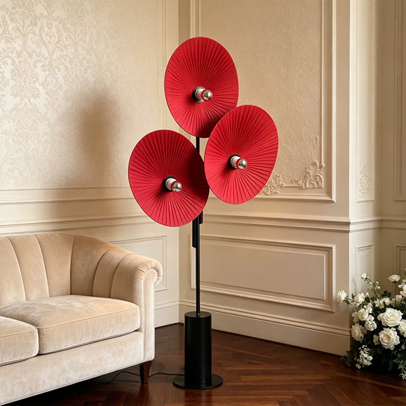 74.8"H Modern Creative Fabric & Iron Floor Lamp