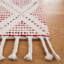 Bolog Hand Loomed Wool/Cotton Geometric Rug in Red/Ivory-1702798596