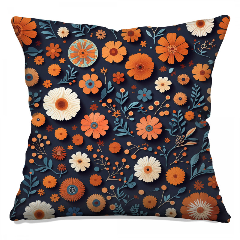 Coussin Floral, 18 x 18 inches