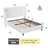 Platform Bed with Wingback Headboard-428308136