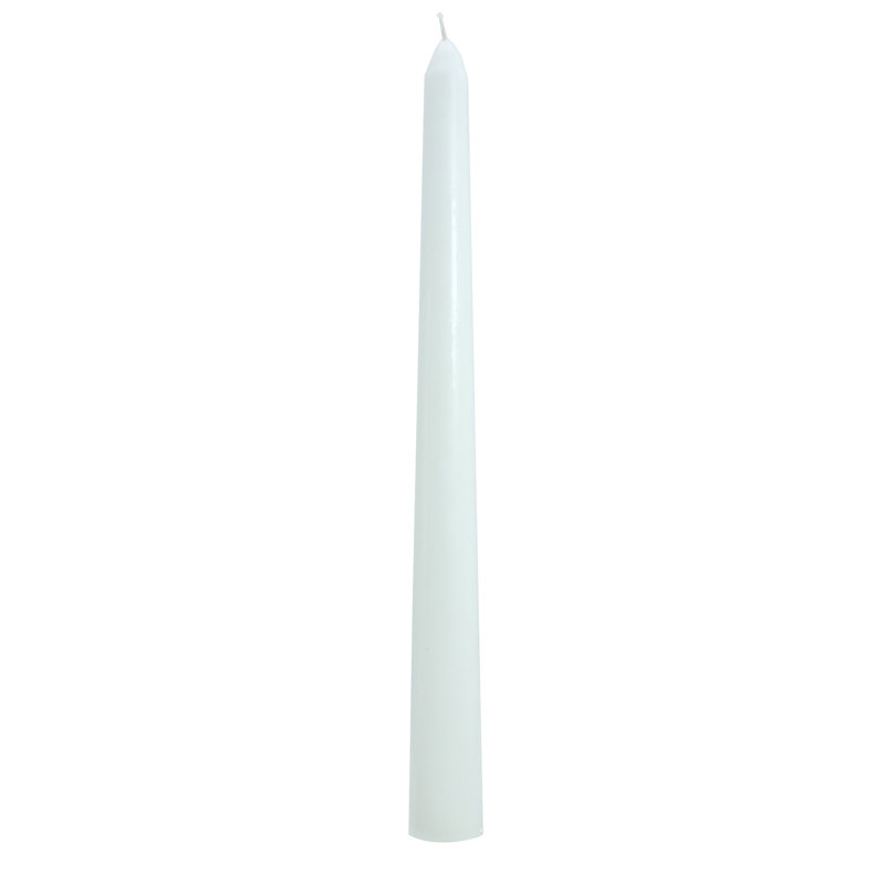 Ensemble de 50 chandelles coniques non parfumées 50 pièces, Blanc