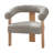 Mamanbai Modern Barrel Back Accent Chair with Solid Wood Three-Leg Frame-2050807021