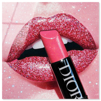 Lipstick Sparkle Girl Acrylic Print Fashion Art Prints by Art Remedy