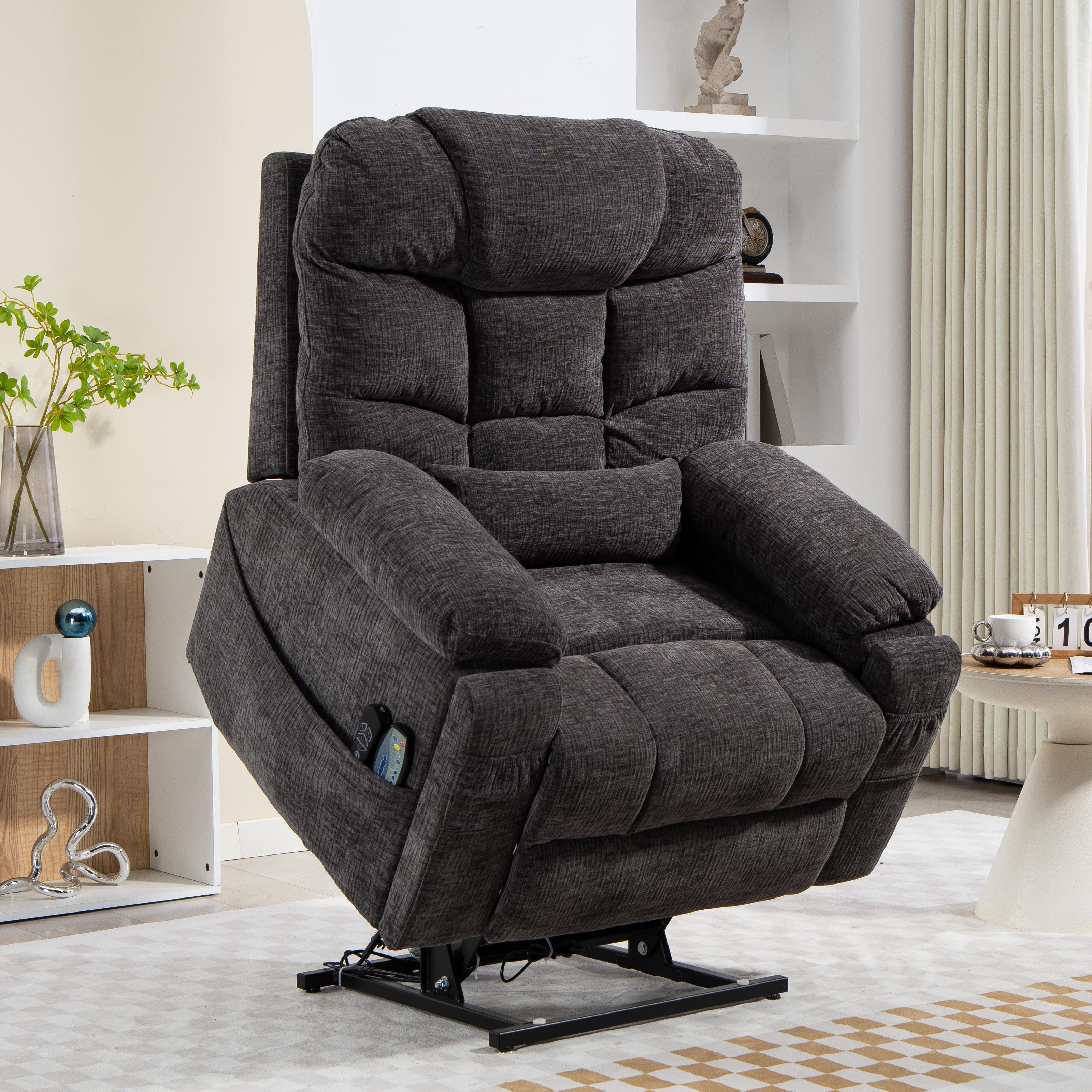 Latitude Run® Luxuriant Overstuffed Power Recliner Chair With Dual