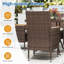 Chaise de patio 4 pièces en rotin brun toutes saisons-866911591