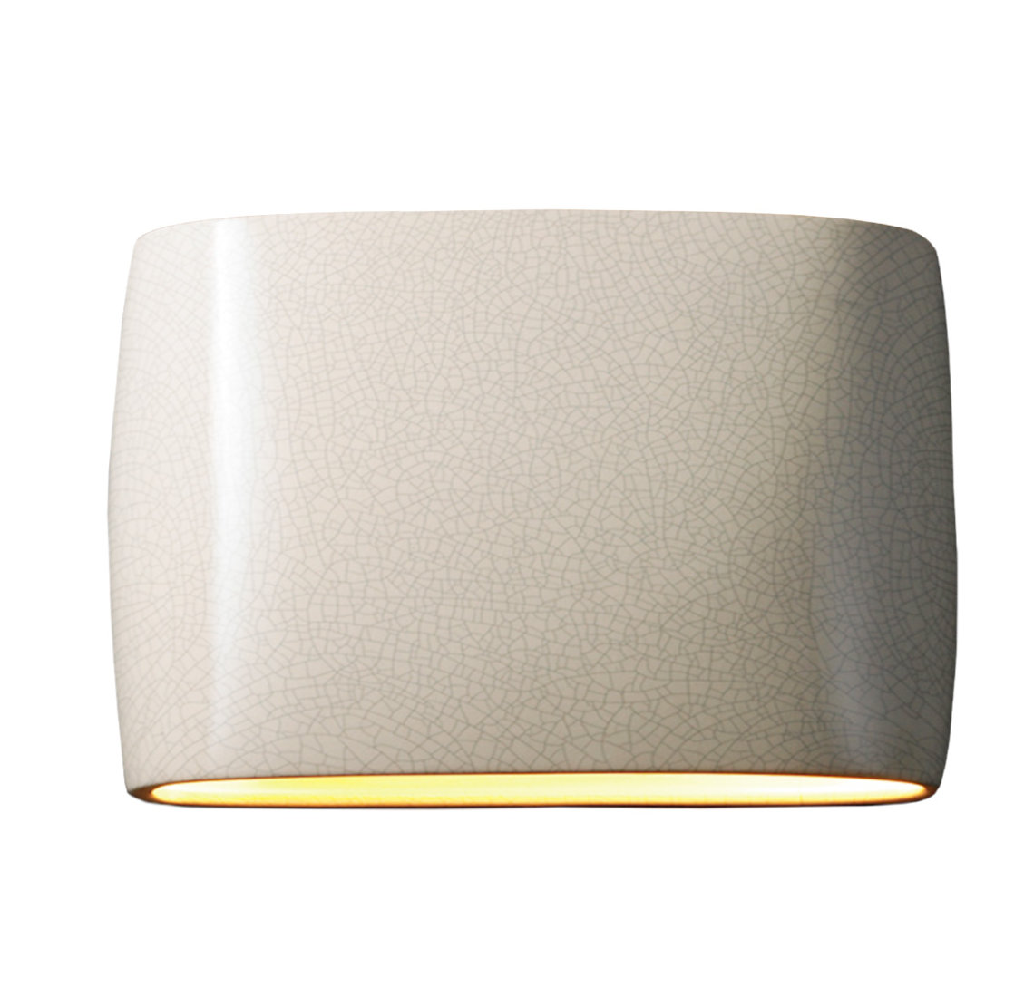 Logan Ceramic Outdoor Light, LED, 9.75" H x 16" W x 4" D, White Crackle