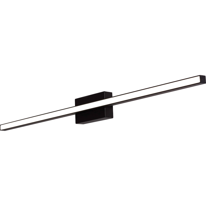 Barre de salle de bain à 1 lumière DEL à intensité variable Hamidou, Noir