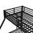 Twin Xl Over Queen Bunk Bed With Trundle, Metal Bunk Bed Frame With Ladder And Guardrail Bunk Beds For Kids, Boys, Girls, Teens, Space-saving And Noise-free, Black-1860832374